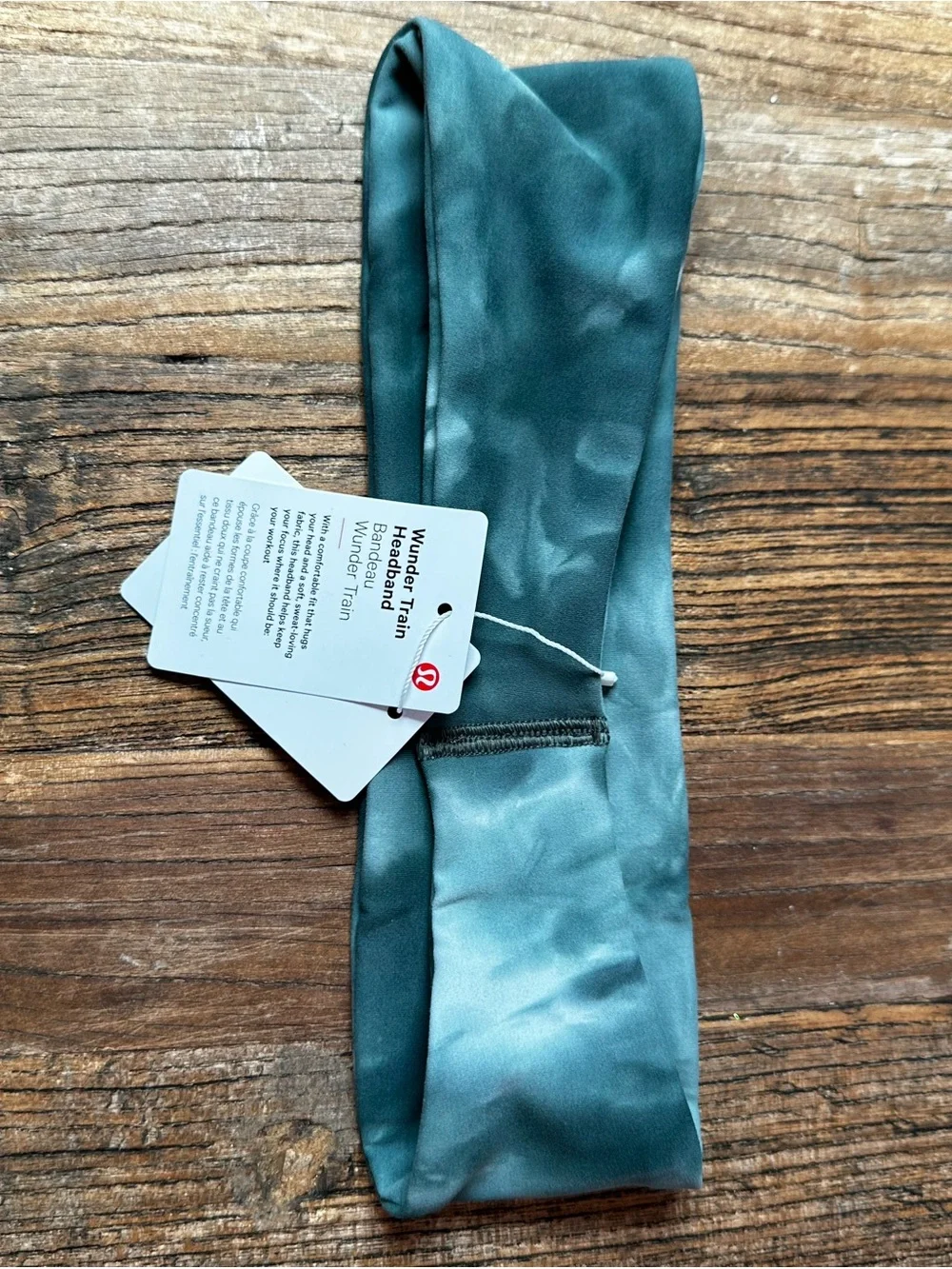 lululemon athletica teal wide workout headband